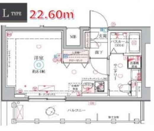 クレヴィスタ大井町 6階 間取り図