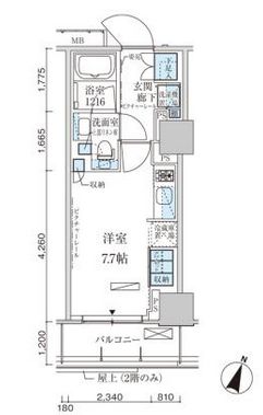 パークアクシス赤坂見附 803 間取り図