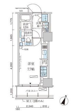 パークアクシス赤坂見附 1003 間取り図