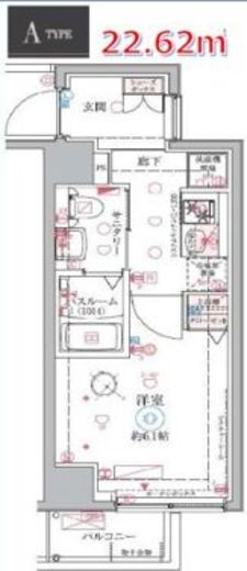 クレヴィスタ大井町 6階 間取り図