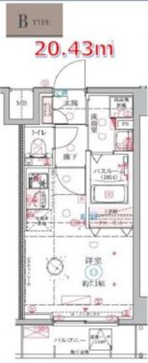 クレヴィスタ大井町 6階 間取り図