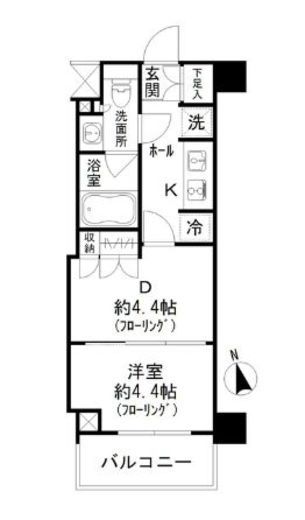 パークリュクス蒲田一丁目 410 間取り図