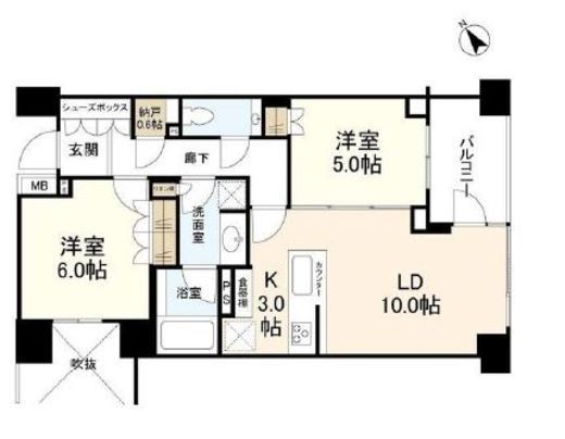 ザ・パークハウス上目黒ピアース 4階 間取り図