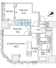 パークホームズ浜松町 7階 間取り図