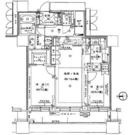 プラウドタワー東五反田 19階 間取り図