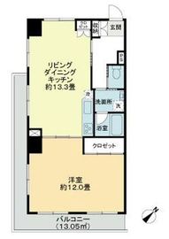 マンション御殿山 8階 間取り図