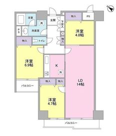 グランドメゾン三軒茶屋 14階 間取り図