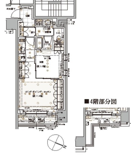 レ・ジェイドクロス千代田神保町 4階 間取り図