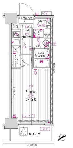 ガーラ・ヴィスタ横浜鶴見 4階 間取り図