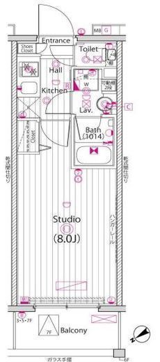 ガーラ・ヴィスタ横浜鶴見 7階 間取り図