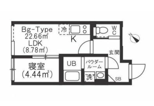 BRICK RESIDENCE 目黒本町 102 間取り図