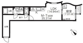 BRICK RESIDENCE 目黒本町 504 間取り図