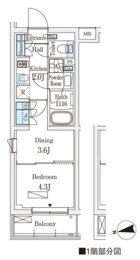 WAKABA View Apartment (若葉ビューアパートメント) 207 間取り図