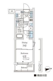 WAKABA View Apartment (若葉ビューアパートメント) 206 間取り図