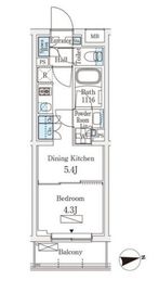 WAKABA View Apartment (若葉ビューアパートメント) 205 間取り図