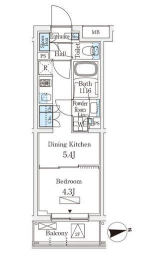 WAKABA View Apartment (若葉ビューアパートメント) 303 間取り図