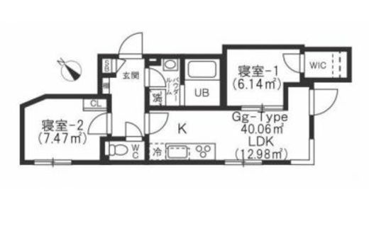 BRICK RESIDENCE 目黒本町 106 間取り図