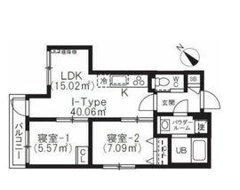 BRICK RESIDENCE 目黒本町 401 間取り図