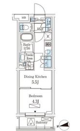 WAKABA View Apartment (若葉ビューアパートメント) 308 間取り図