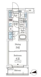 WAKABA View Apartment (若葉ビューアパートメント) 209 間取り図