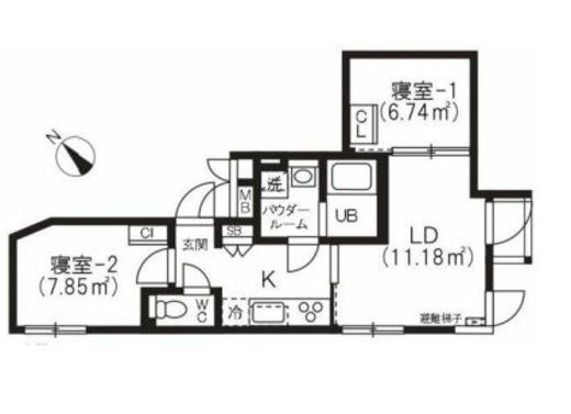 BRICK RESIDENCE 目黒本町 407 間取り図