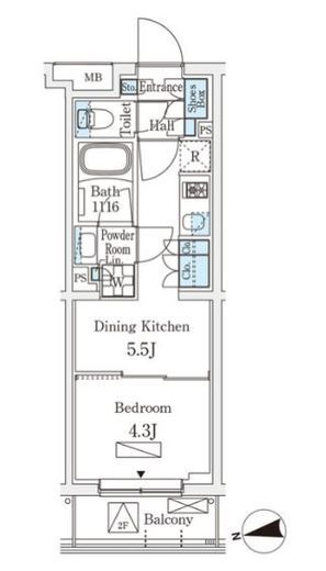 WAKABA View Apartment (若葉ビューアパートメント) 110 間取り図