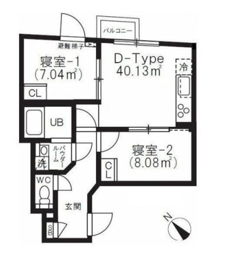 BRICK RESIDENCE 目黒本町 204 間取り図