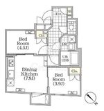 BRICK RESIDENCE 目黒本町 104 間取り図