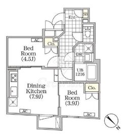 ＢＲＩＣＫ　ＲＥＳＩＤＥＮＣＥ　目黒本町 104 間取り図
