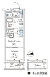 WAKABA View Apartment (若葉ビューアパートメント) 112 間取り図