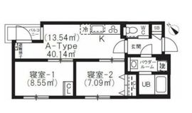 BRICK RESIDENCE 目黒本町 201 間取り図