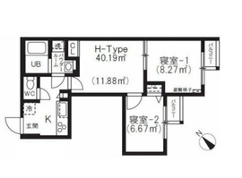 BRICK RESIDENCE 目黒本町 306 間取り図