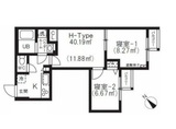 BRICK RESIDENCE 目黒本町 406 間取り図