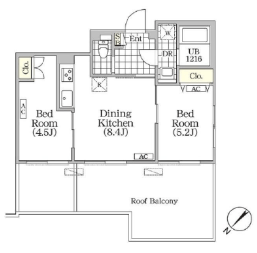 BRICK RESIDENCE 目黒本町 501 間取り図