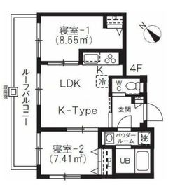 BRICK RESIDENCE 目黒本町 501 間取り図