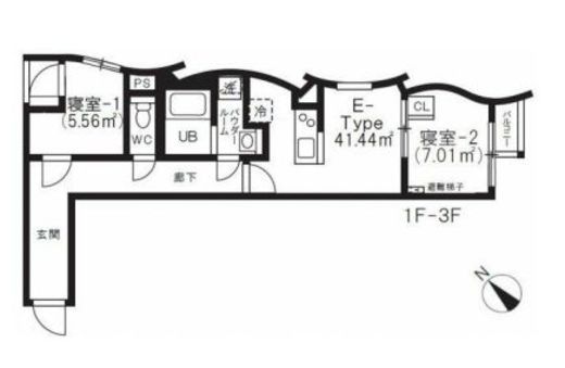 BRICK RESIDENCE 目黒本町 205 間取り図