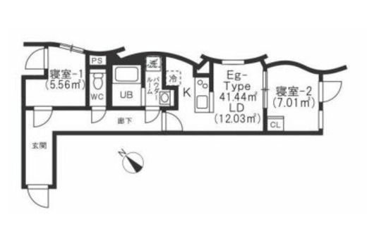 BRICK RESIDENCE 目黒本町 405 間取り図