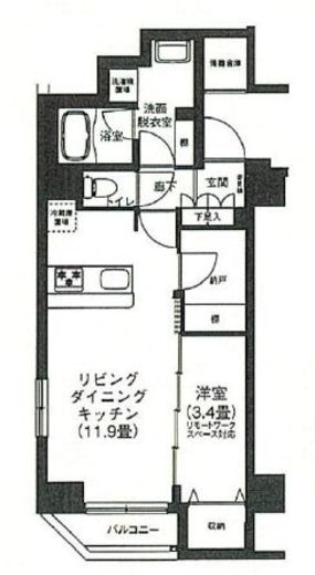 アイルプレミアム押上ノルド 5階 間取り図