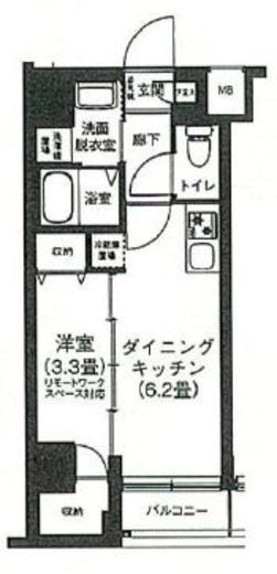 アイルプレミアム押上ノルド 5階 間取り図