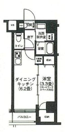 アイルプレミアム押上ノルド 6階 間取り図