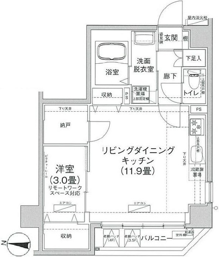 アイルプレミアム押上ノルド 5階 間取り図