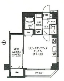 アイルプレミアム押上ノルド 6階 間取り図