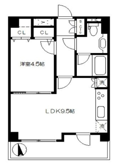 イルサント代々木上原 4階 間取り図