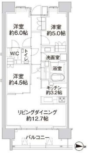 パークホームズ亀有ガーデンズコート 2階 間取り図