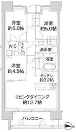 パークホームズ亀有ガーデンズコート 5階 間取り図