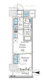 ベルファース錦糸町South 403 間取り図