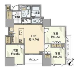 パークホームズ日本橋人形町ザレジデンス 13階 間取り図