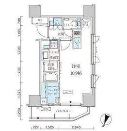 パークアクシス赤坂見附 206 間取り図