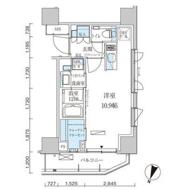 パークアクシス赤坂見附 606 間取り図