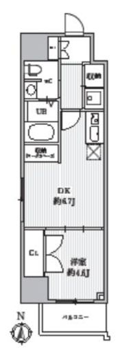 CAVANA+YOTSUYA (カバナ+四谷) 301 間取り図